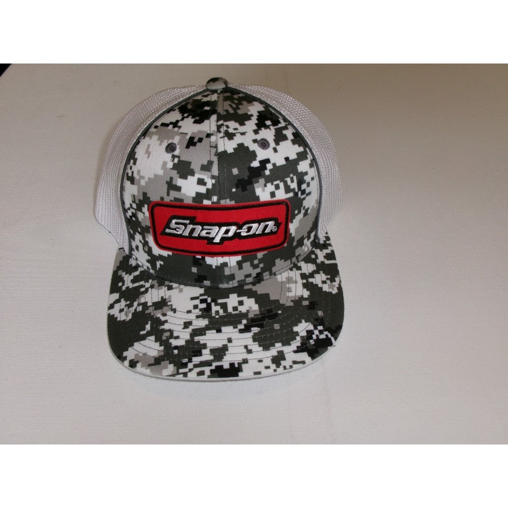 SNAP ON SNAP-ON CAMO FITTED GOLF BEACH Y2K HAT CAP VINTAGE DEADSTOCK M4